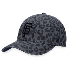 Women's San Francisco Giants Leopard Adjustable Hat - Black
